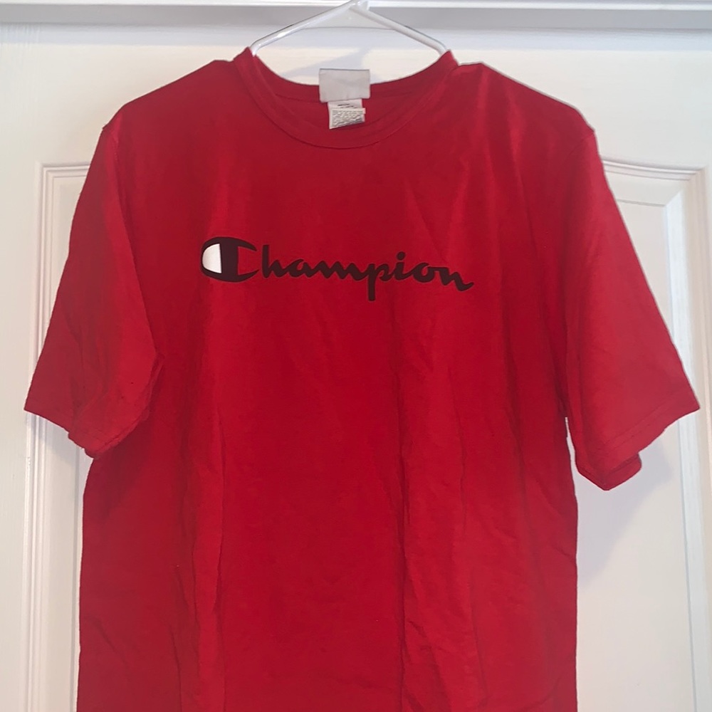 Red champion T-shirt